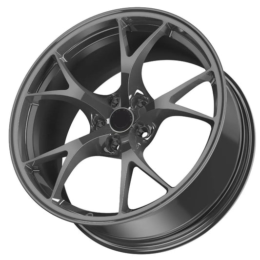 19-inch Car Alloy Wheels Car Rims, High Quality Guaranteed, Accept Customer Customization 8½J X 19, ET20 5×110，Black Gloss